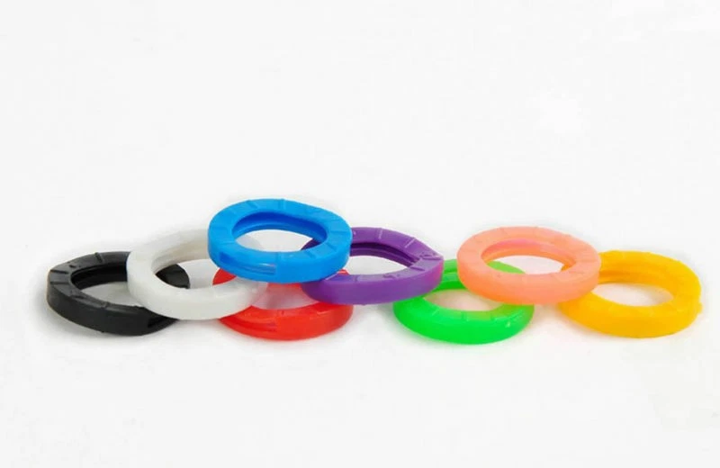 8 Piezas Cubiertas de Silicona Hueca para Llavero Topper Estuche para Llaveros con Bly Braille C Foto 2 de 4