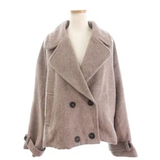 La gemme Women's Short Purple Half Coat Wool Blend Size Unspecified Used