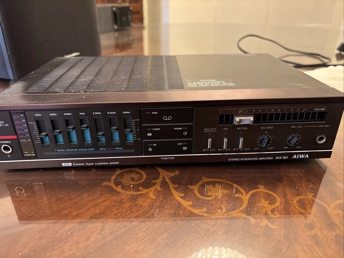 AIWA AUX-1 アンプ AIWA MX 80 Stereo Integrated Amplifier | eBay
