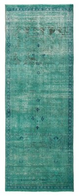 Traditional Green Hand-knotted Oriental Carpet 3'5'' x 9'5'' Area Rug