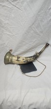 scottish hunting horn with silver plate decoration