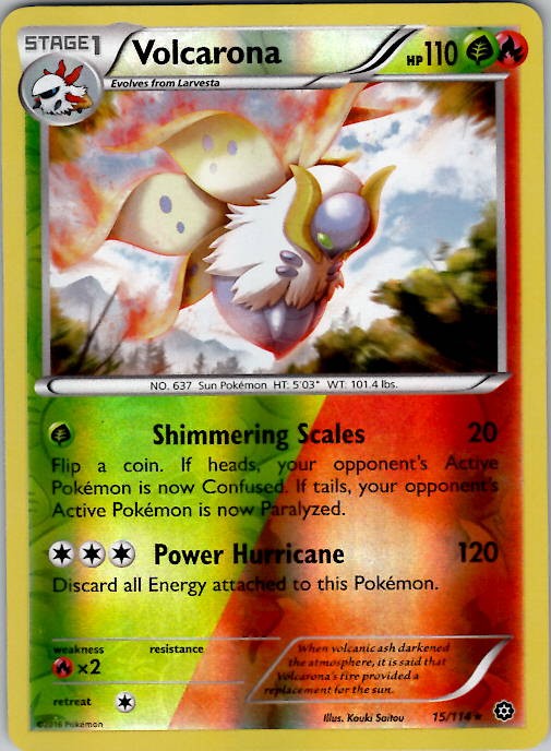 Volcarona XY - Steam Siege 15/114 Reverse Holo LP/NM