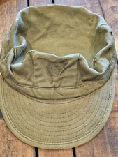 1960s USMC Marine Vietnam Combat Cold War Era Named Satine Field Hat Cap L@@K!!!