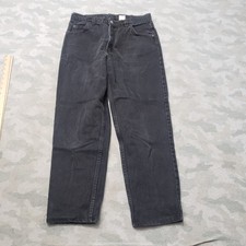VTG Levi's 912 Jeans Womens 14 Black Slim Fit Tapered Leg Denim Dark Wash