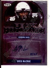 greg mccrae rc rookie draft auto autograph central florida ucf college #/25 2021