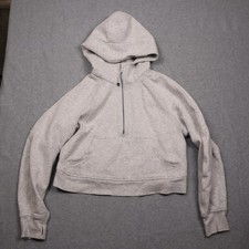 Lululemon Scuba Hoodie Womens Small Gray 1/2 Zip Oversize Fleece Pullover