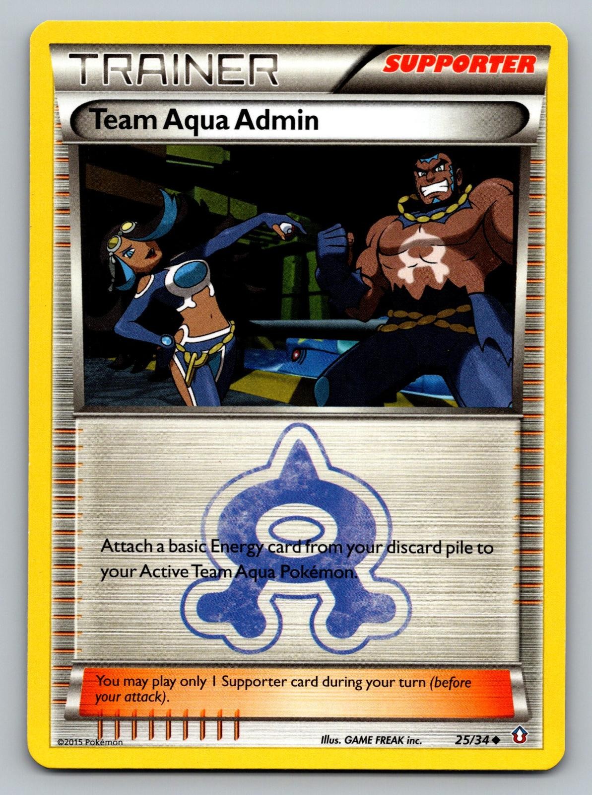 Team Aqua Admin 25/34 Uncommon Double Crisis Pokemon Lightly Played