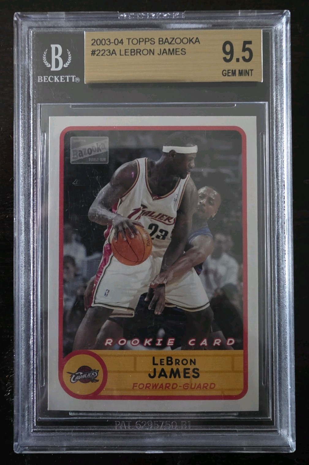 RARE 💎 2003-04 Bazooka LeBron James #223A White Jersey Rookie RC BGS 9.5 🔥