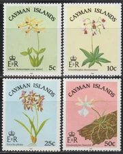 EDSROOM-20742 Cayman Islands 535-538 H 1985 Complete Orchids CV$11.50
