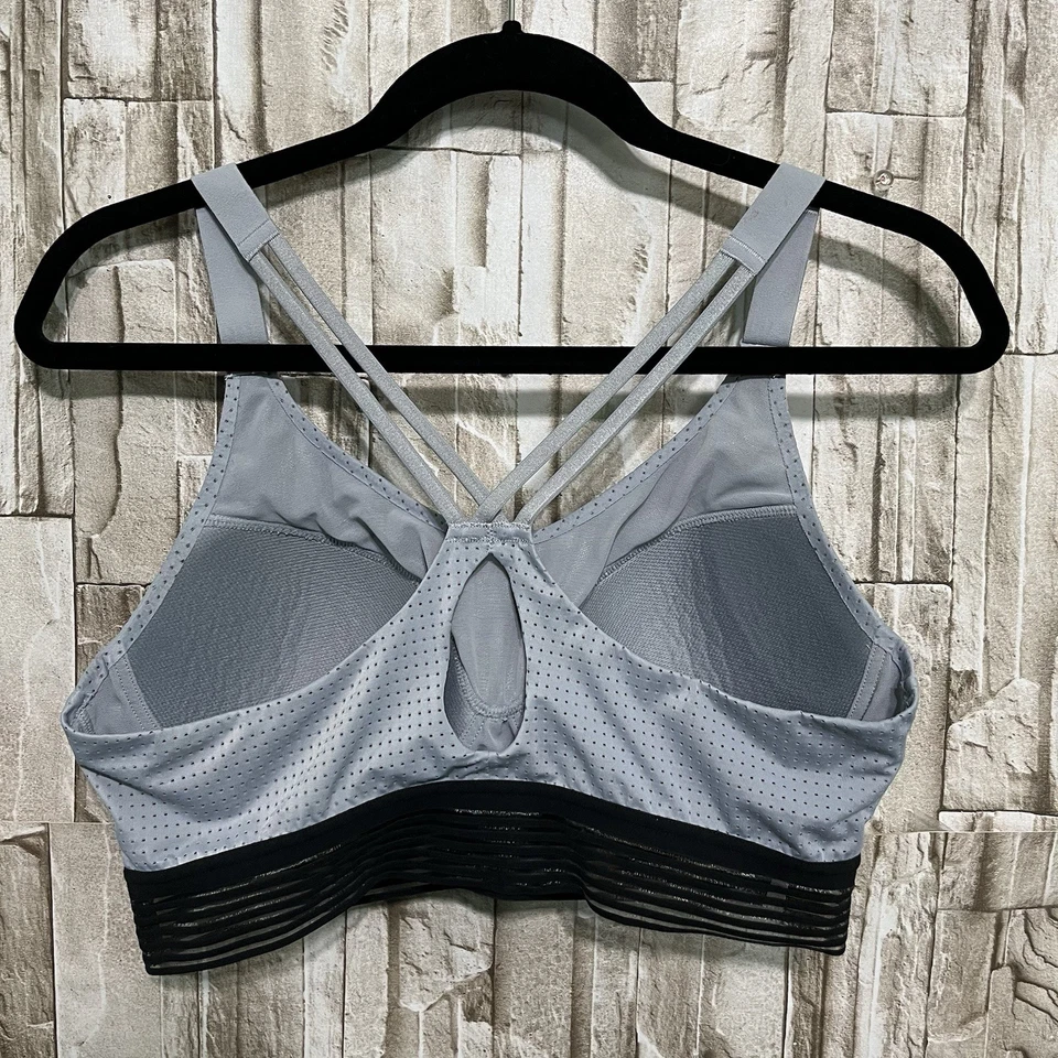 VSX Victoria's Secret Lightweight Sport Bra 36C Crossback Activewear Gray - Image 2 of 4