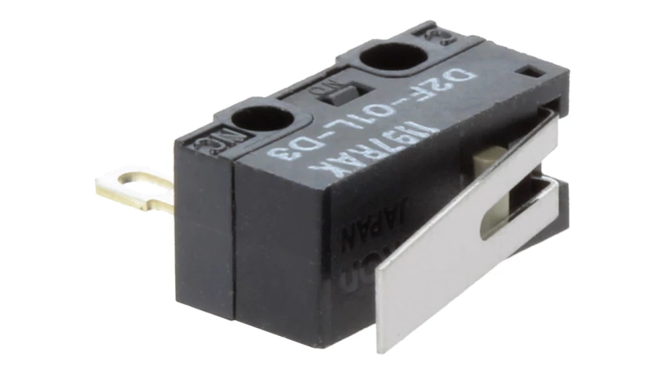 SNAP ACTION microswitch with lever SPDT 0.1A/30VDC IP40 D2F-01L-D3 /T2UK
