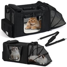 25'' L x 17'' W x 17'' H Extra-Large Expandable cat Carrier for Long Dista...