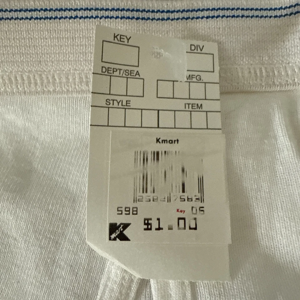 Fruit Of The Loom для мальчиков бриф размер 4 двойные синие полоски винтажный 80-х Kmart новый с Ярлыками - Изображение 2 из 4