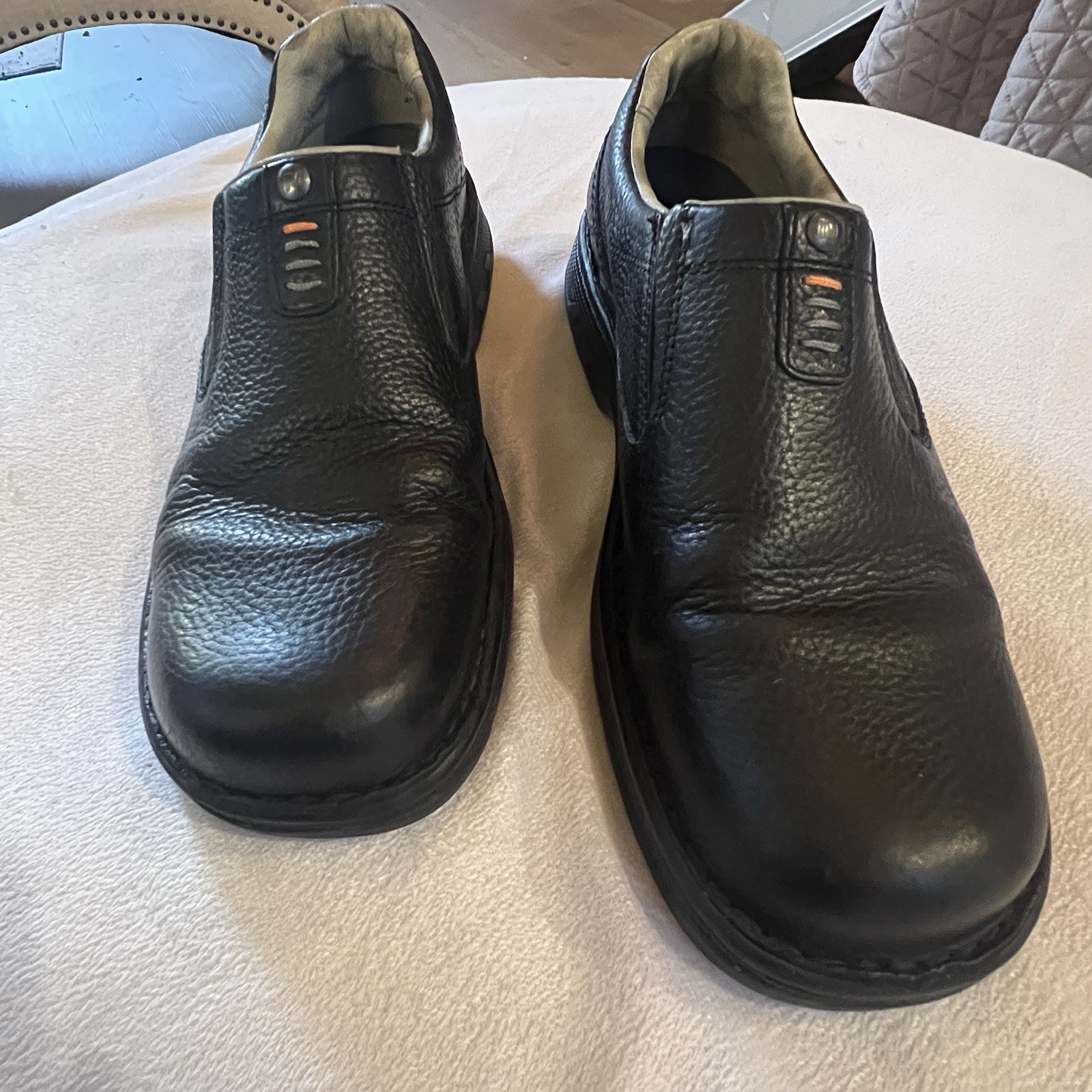 Merrell Shoes Uomo Taglia 11 Zoccoli Slip On Pelle Nero Casual Scarpe Eleganti