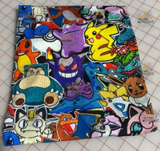 Pok mon Patches Gengar Pikachu Custom Print 1Yard Fabric Seamless Design Ap59x36