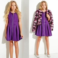 Girl's Marciano Zip Front Fit Flare Dress Size XL /16