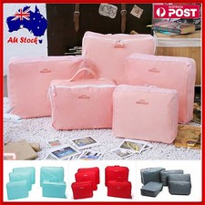 Set of 5 Travel Bag Organiser Toiletry Clothes Case Tidy Bags Suitcase Luggage 