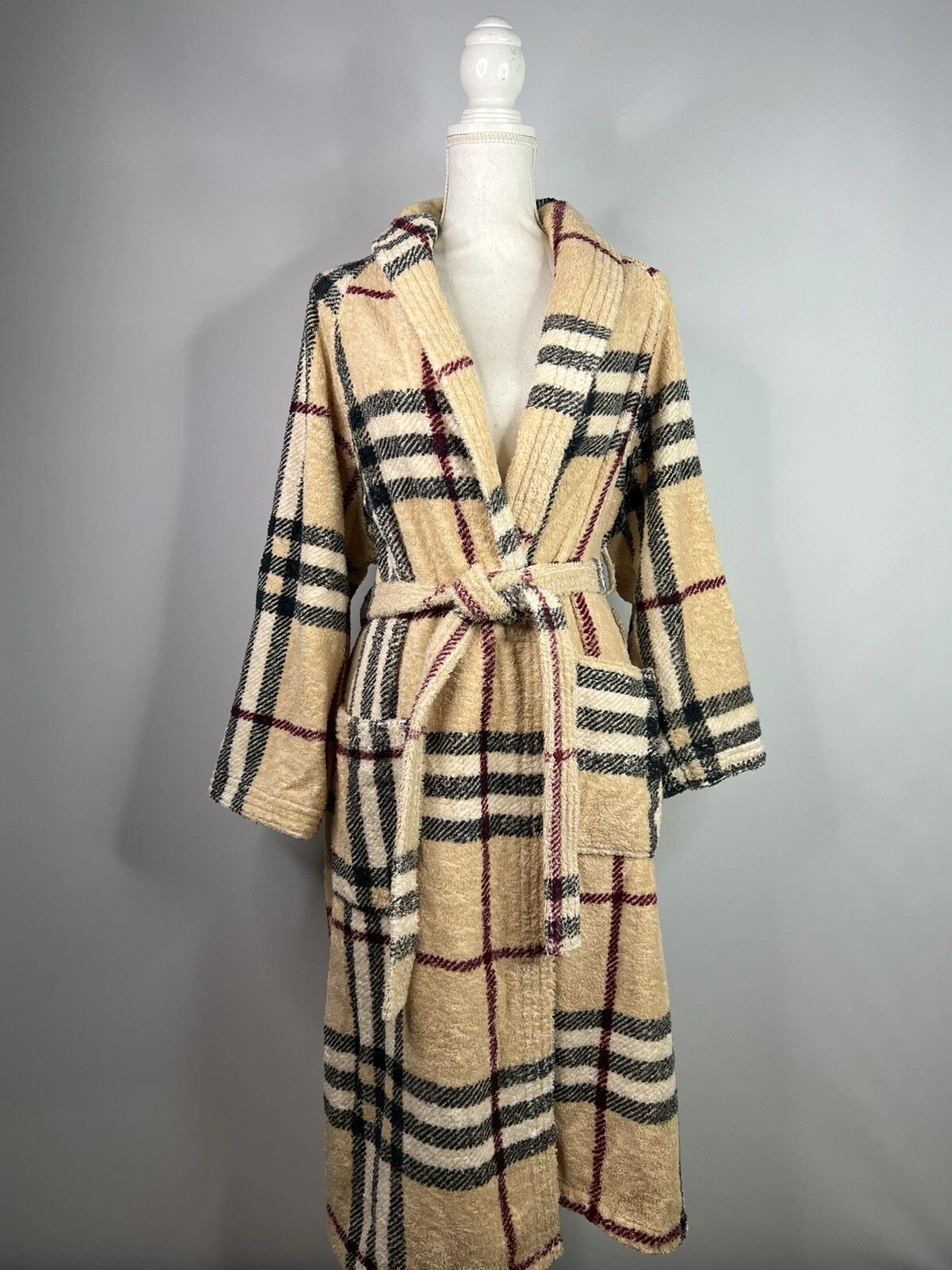 Burberry — Burberry Women's Bathrobe Coat Bath Towel Dressing Gown Nova Check Size XS