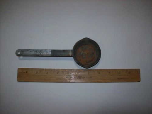 Lote de 3 cucharones de fundición de metal de herrero vintage - Imagen 19 de 24