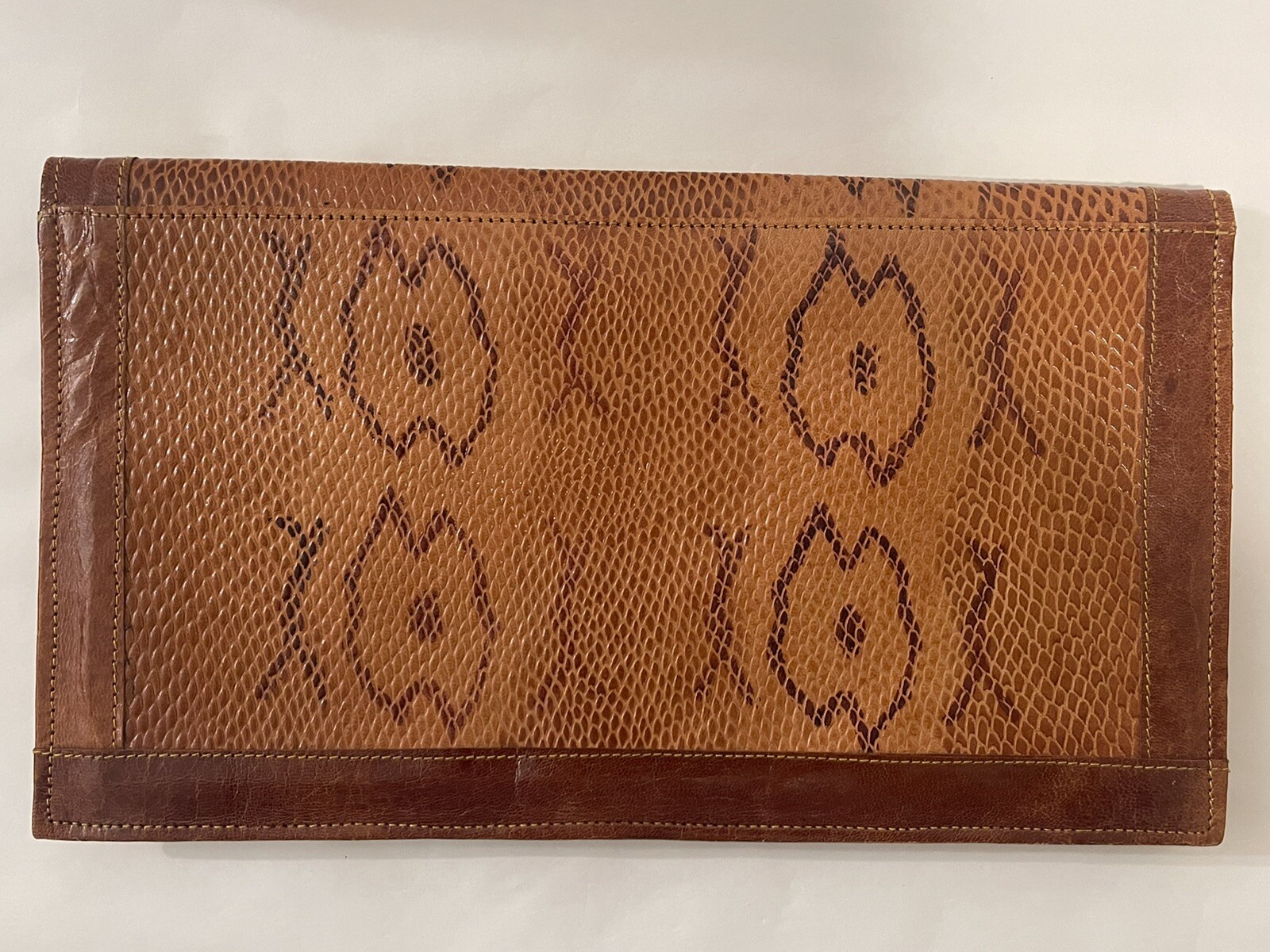 Genuine Leather Python Leather Clutch Purse /Bags… - image 2