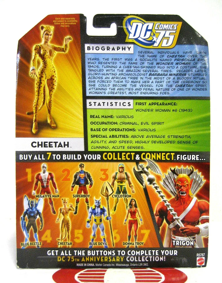 DC Universe Classics 75 Years Cheetah NAKED RECALL Trigon part NIB 2009 Mattel  - Image 2 of 2