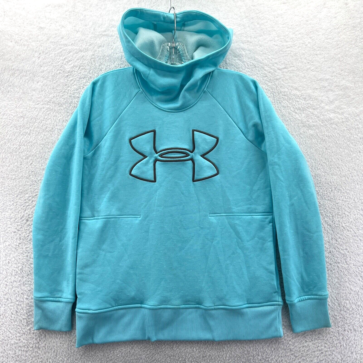 Under Armour Hoodie Mens Small Blue Sweatshirt Hooded Fleece Lined