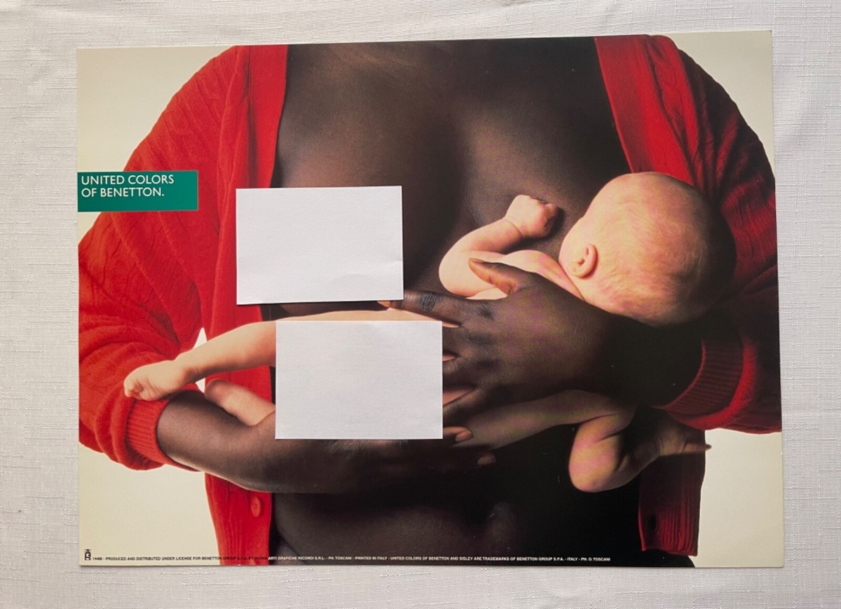 UNITED COLORS OF BENETTON,PHOTO BY OLIVIERO TOSCANI RARE 1990'S