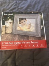 Polaroid Digital Photo Frame Wood Distressed Gray - 8 In Diag High Resolution