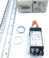 Allen Bradley Lot of 2 Push to Test Small Pilot Light, Amber Cap 800T-QSTH24A