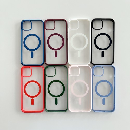 For iPhone11/12/13/14 ix/xr/xsmax Magsafe Clear Case with Shockproof Magnetic