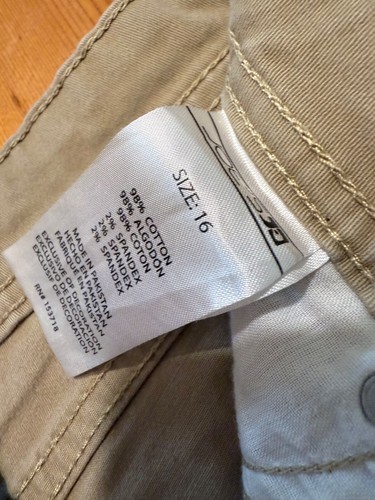 Joe's Jeans Tan Chino Pants Girls Youth 16 Slim Stretch Mid Rise Pockets 16 - Picture 3 of 5