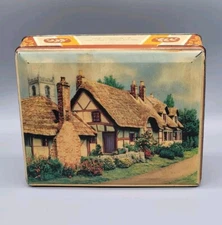 Vtg Edward Sharp & Sons Ltd Assorted Toffee Tin Cottage Maidstone Kent Hinged