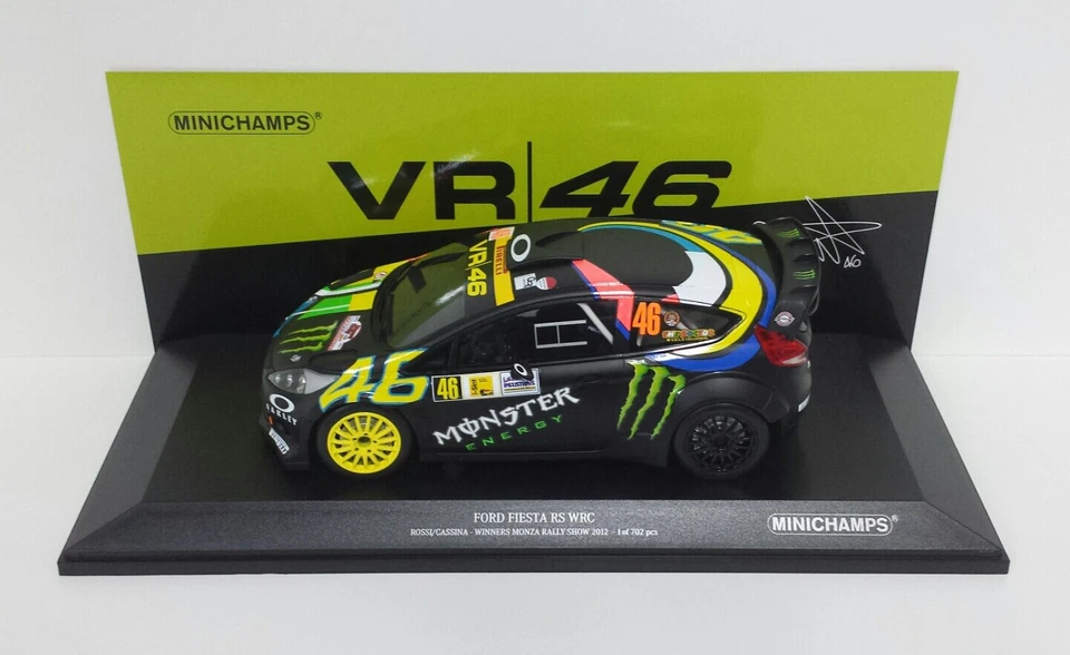MINICHAMPS 1/18 Diecast Model Car Rally Ford Fiesta V.Rossi VR46 Monza 2012 - Image 3 of 4