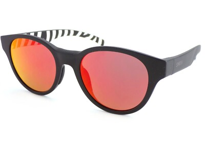 Smith Snare Sonnenbrille mattschwarz über Zebra mit roten verspiegelten Gläsern S37 UZ