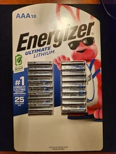 18 Pk AAA Energizer ULTIMATE LITHIUM Longest Lasting Battery Leak Proof Exp2042