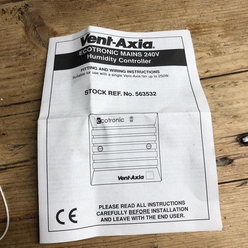 VENT AXIA Ecotronic Humidity Sensor 563532 new old stock - 第 6/6 張圖片