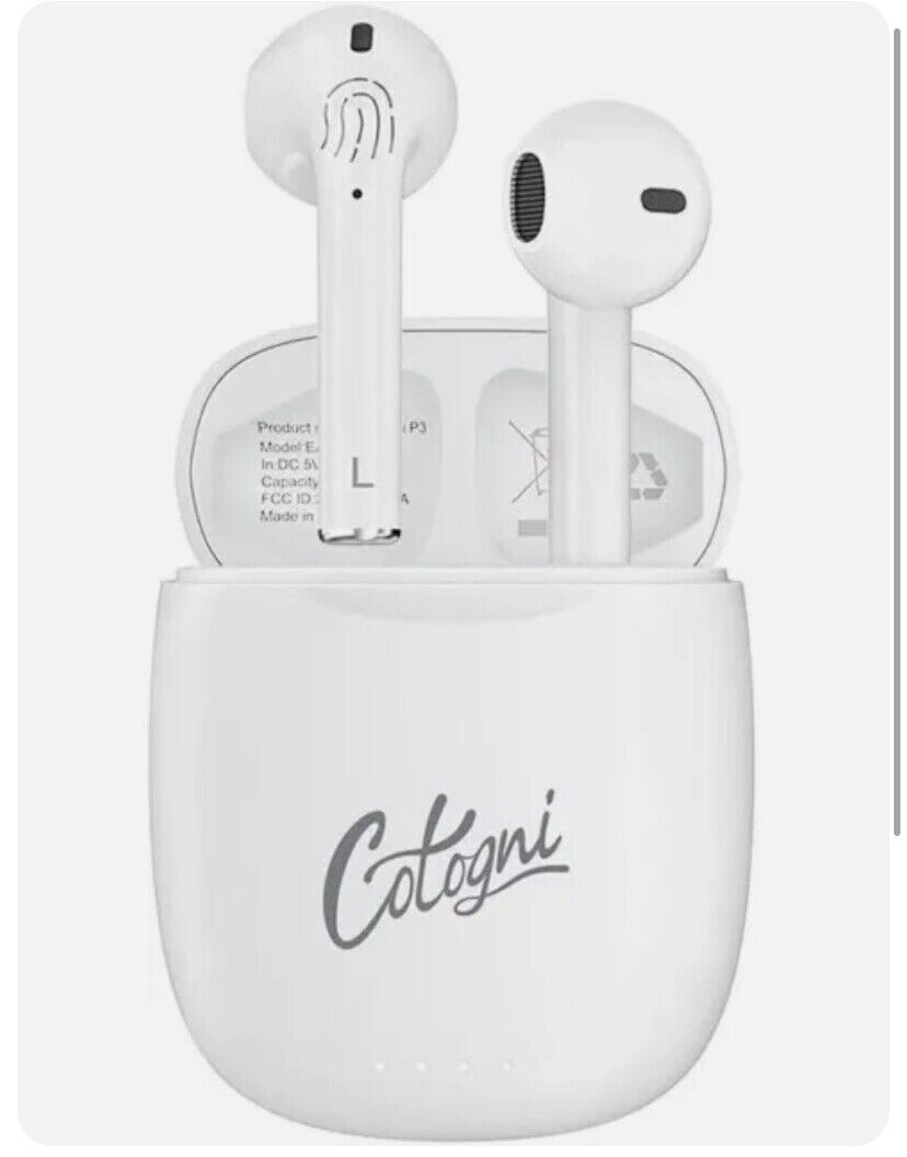 Wireless Earbuds, Cotogni P3 bluetooth Earbuds with Mic, white, EA08  B11