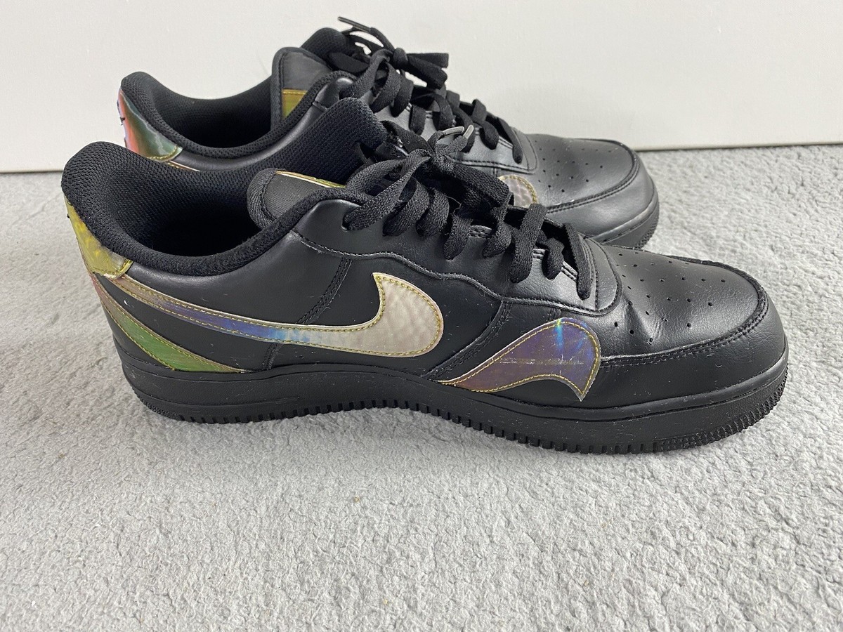 BUY Nike Air Force 1 Low Misplaced Swooshes Black Multicolor