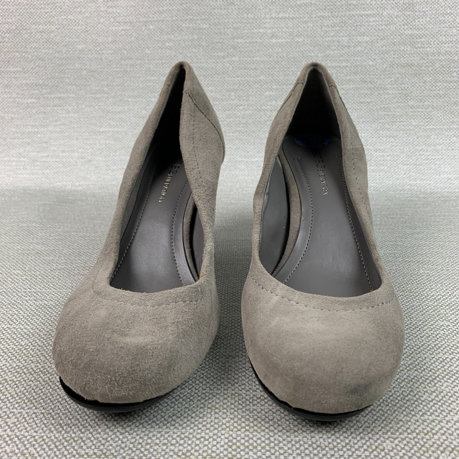 BCBGeneration Pumps Gray Leather Suede Round Toe … - image 6