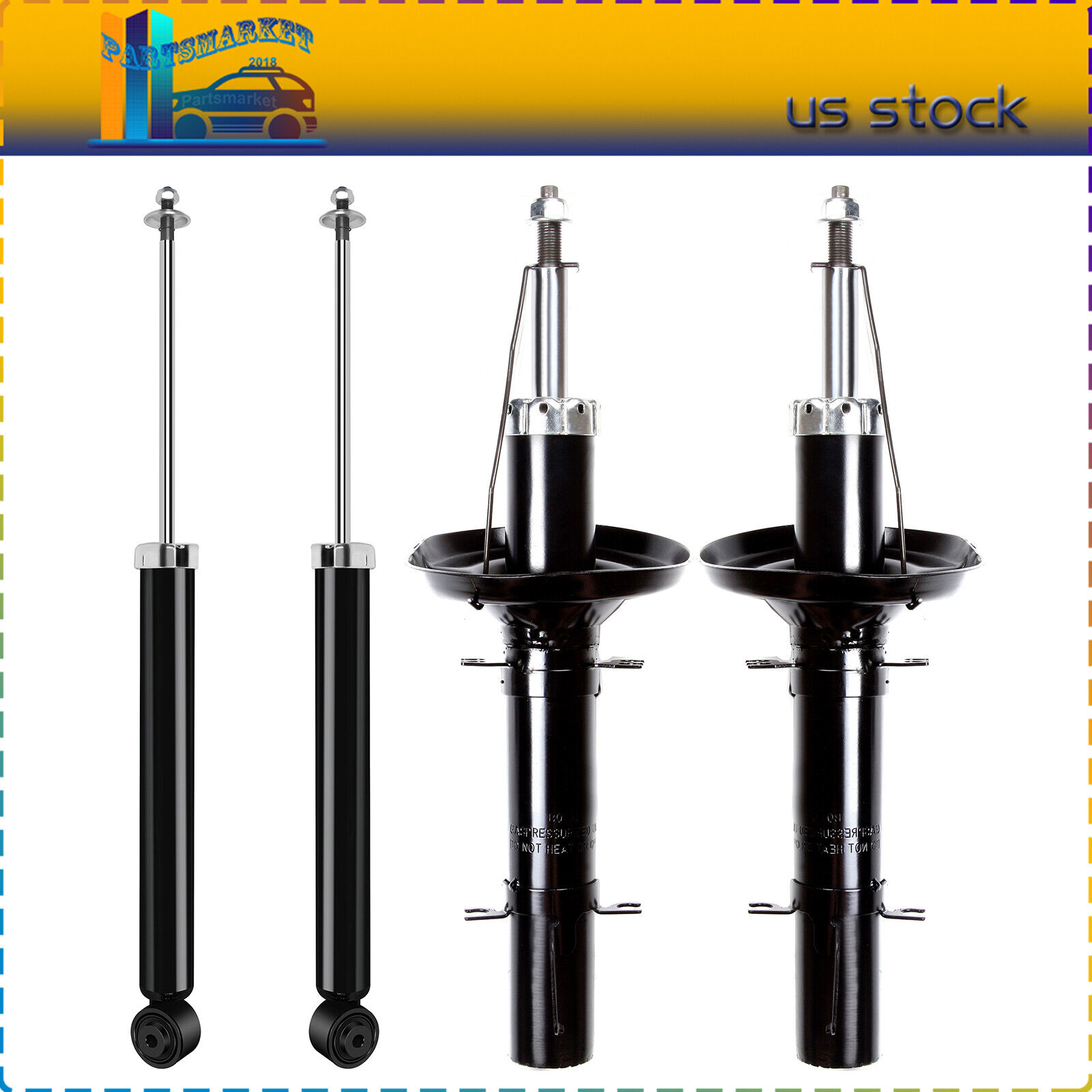 Front & Rear Shocks Struts Complete Set for 1999-2005 Volkswagen Jetta
