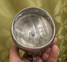3.25” Vintage 1960s BICYCLE HEADLIGHT Chrome Patina BATTERY Rat Rod NICE LENS