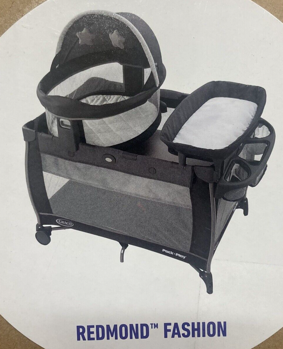 Graco Pack N Play Travel Dome LX Playard w/ Baby Bassinet Portable Crib Playpen-image