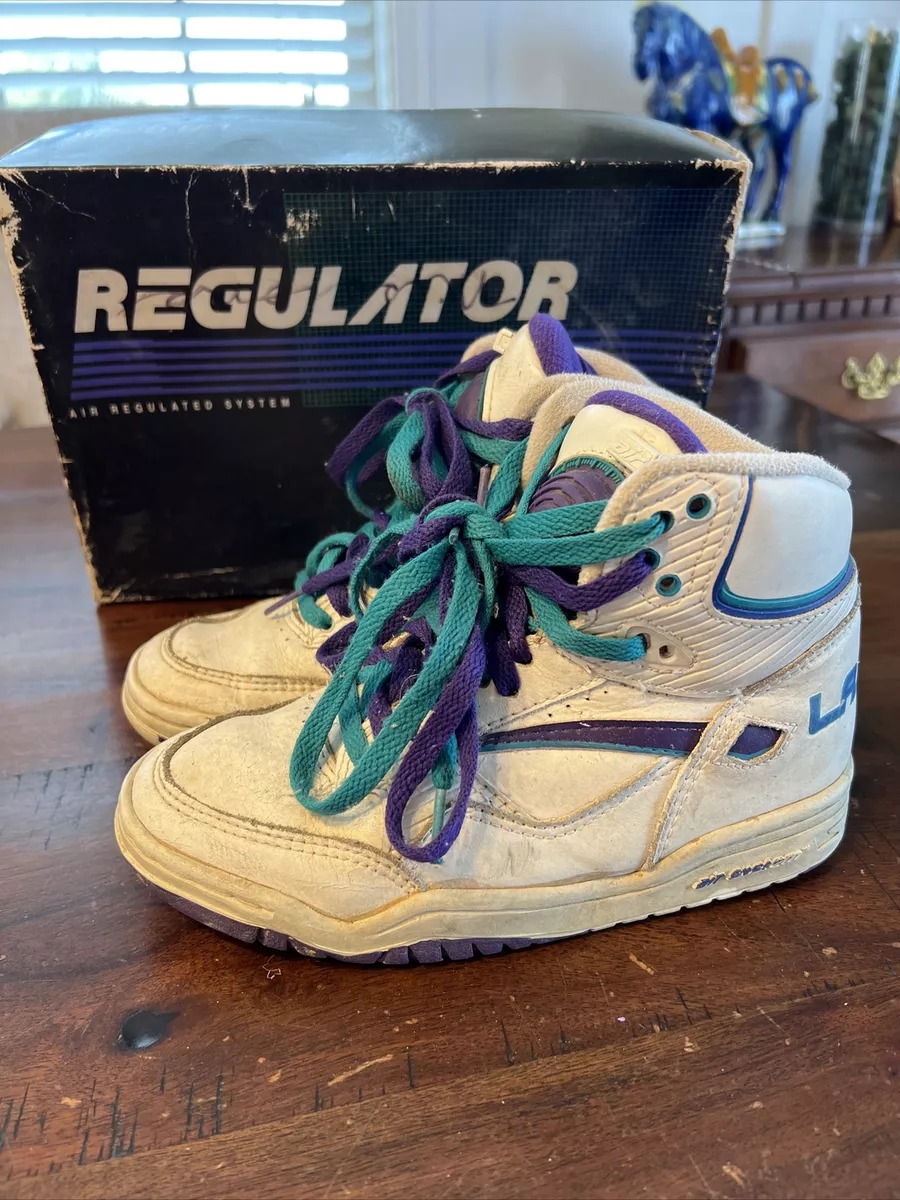 Vintage 1990 LA GEAR Regulator High Top Sneakers US Size 3.5 w Box Need  Cleaning