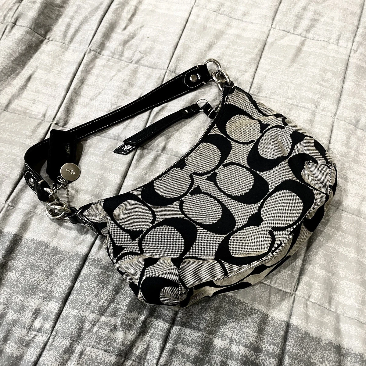 black coach monogram purse