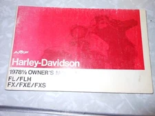 AMF Harley Davidson FL/FX 1978 1/2 Owners Manual