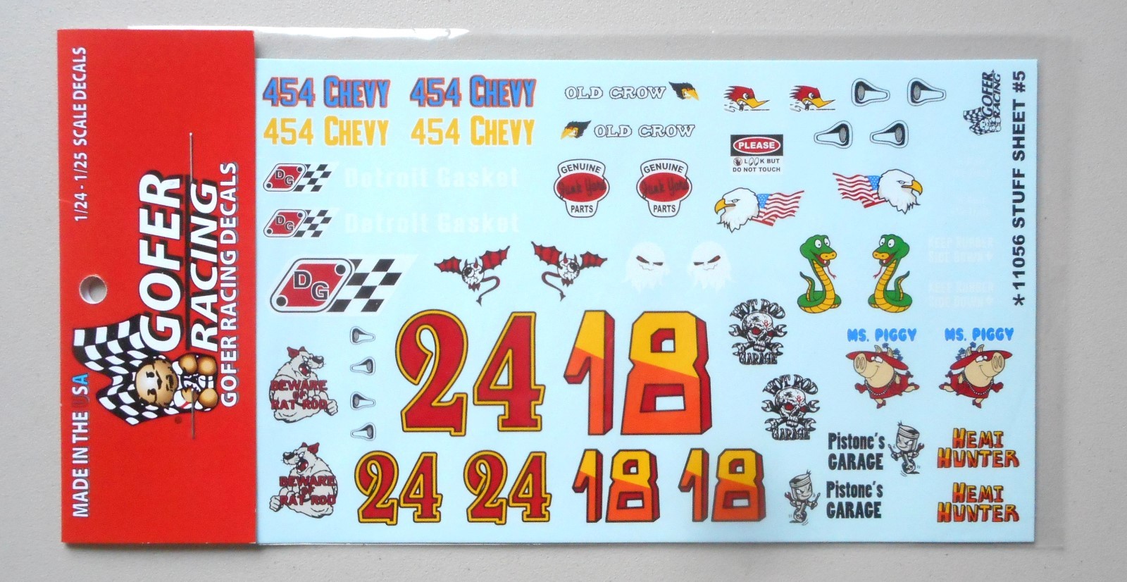 STUFF SHEET #5 NUMBERS 1:24 1:25 GOFER RACING DECALS CAR MODEL ...