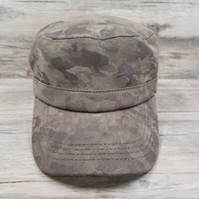 Camo Cadet Army Hat Cap One Size Womens Floral Lined Green OSFM