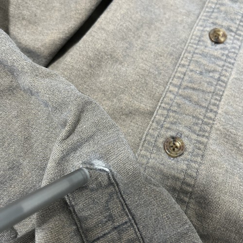 Woolrich Shirt Men’s Large Tall Brown L-Tall Button Up Outdoors Hunting - Flaws - Picture 11 of 13
