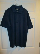 Greg Norman men's polo shirt size M Medium SS USED WORN blue