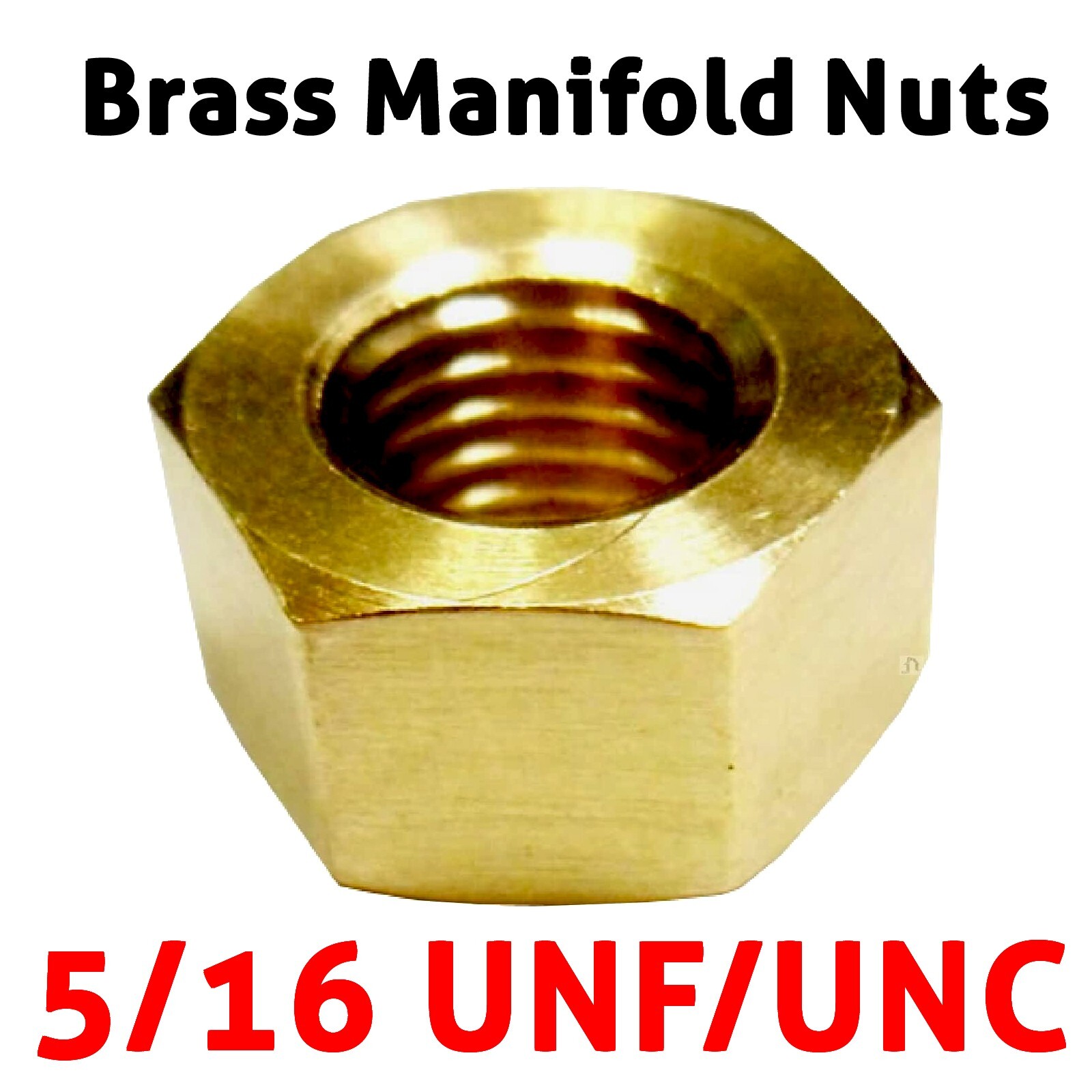 Brass Manifold Nuts UNF UNC 5/16 Exhaust Brass Nuts for Manifold Studs